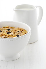 Delicious and healthy muesli cereal