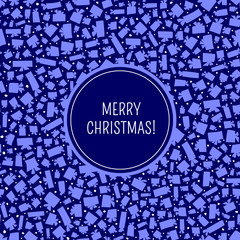 Obraz premium Vector Christmas card with abstract gift boxes