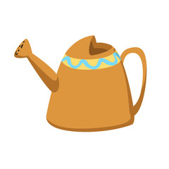 illustration of brown watering can