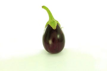eggplant lonely in white background