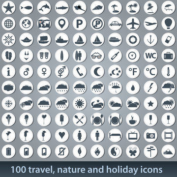 Large set of holiday icons