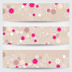 Cute floral web banners