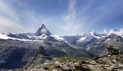 Crédence de cuisine en verre imprimé Cervin Beautiful mountain Matterhorn , Swiss Alps