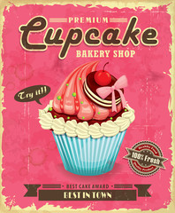 Obrazy na Szkle  Projekt plakatu rocznika ciastko