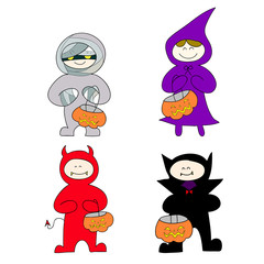 hand drawing cartoon halloween