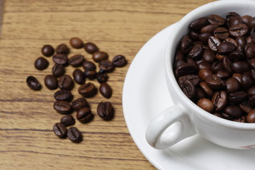 a Cup of Robusta Coffee Beans