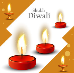 Beautiful diwali colorful card colorful vector design