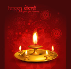 Happy diwali beautiful presentatio hindu festival background
