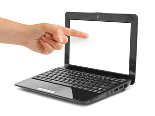 Notebook computer and pointing hand