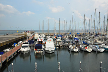 Italy, boats in the Ravenna marina harbor