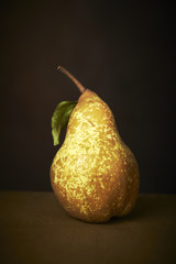 Yellow pears on a table