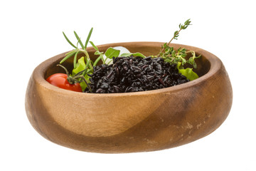 Black boiled rice