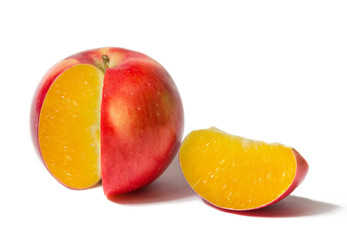 Apple and orange as one fruit