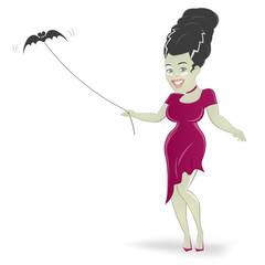 halloween fledermaus frau