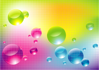 Rainbow bubbles. Vector background