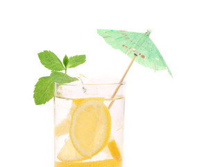 Close up of lemon juice.