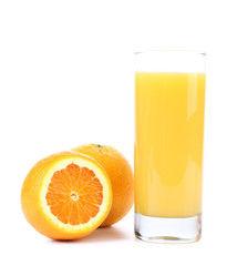 Glass of fresh orange juice.