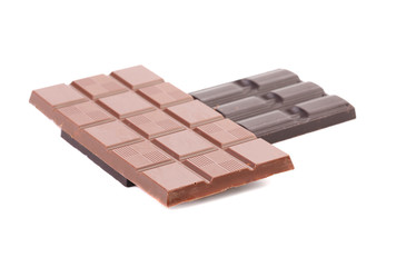 Milk and dark chocolate bars.