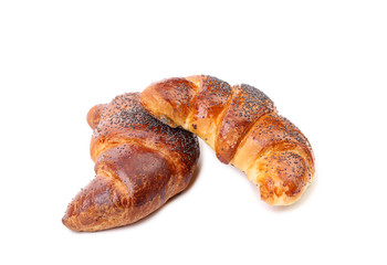 Appetizing croissants with poppy.