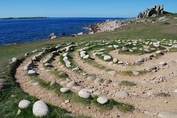Troy Town maze, St. Agnes, Isles of Scilly, UK