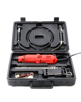 Toolbox with drill