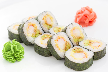 Japanese cuisine - sushi and rolls
