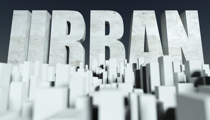 3d Urban City concept, model of cityscape