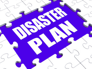 Disaster Plan Puzzle Shows Danger Emergency Crisis Protection