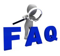 Faq 3d Character Shows Assistance Inquiries Or Frequently Asked