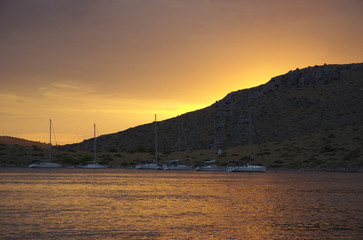 Tramonto alle isole Incoronate