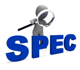 Spec Character Shows Specifications Details Particulars Or Desig