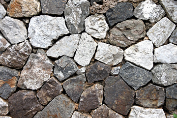 Stone wall of background.