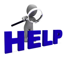 Help Character Shows Helpline Helpdesk Assist Or Support