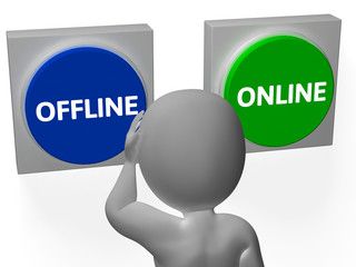 Offline Online Buttons Show Internet Support Status