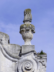 Obraz premium Baroque basilica stone architectural details stand