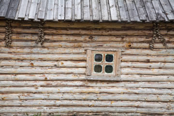 Wooden house and a window