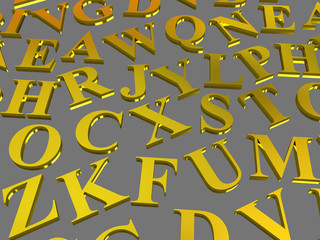 letters of the English alphabet.