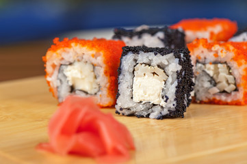 tobico sushi rolls