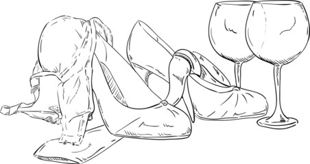 clothes lying on the floor