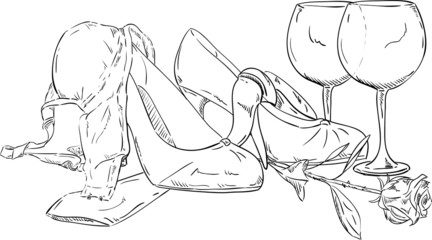 clothes lying on the floor