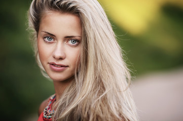 Naklejka premium beautiful girl sensual portrait