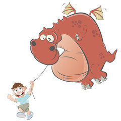 drache lustig fliegen