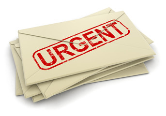 Urgent letters  (clipping path included)