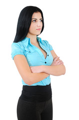 Isolated business girl