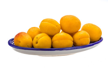 Yellow ripe apricots