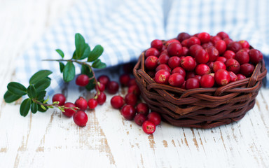 Fresh red cranberries