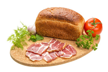 Fototapeta premium Bacon with vegetables