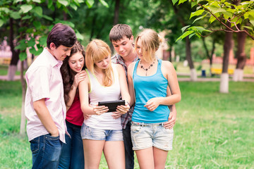 Fototapeta premium Group of happy smiling Teenage Students