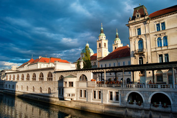Fototapeta na wymiar Central Market w Lublanie