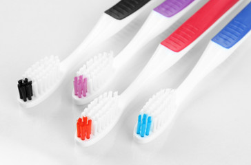 Tooth-brushes isolated on white